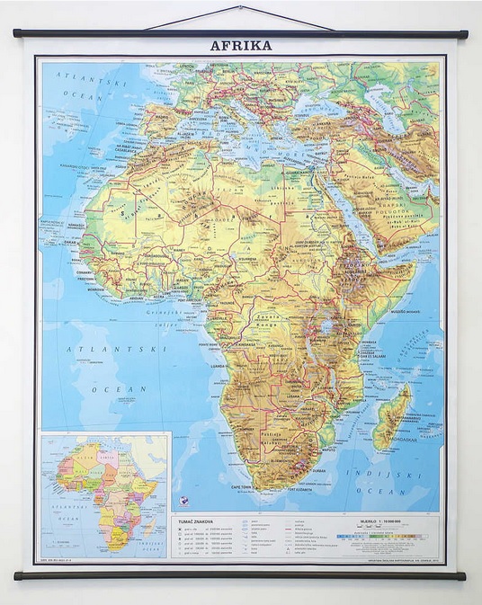 KARTA AFRIKA 1 : 10 000 000